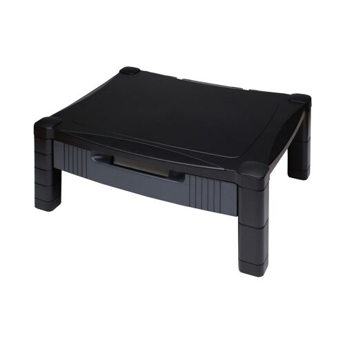 Contour+Ergonomics+Adjustable+Monitor+Stand+with+Drawer+Black+CE77685