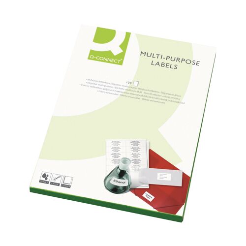 Q-Connect+Multipurpose+Copier+Labels+210x287mm+1+Per+Sheet+White+%28100+Pack%29+KF03474