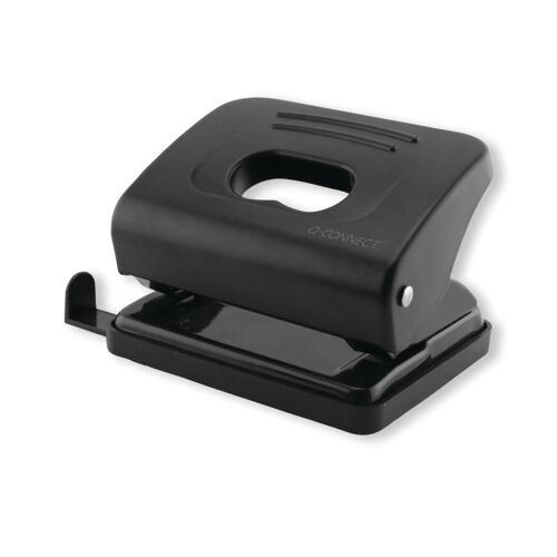 Q-Connect+Medium+Duty+Hole+Punch+Black+87