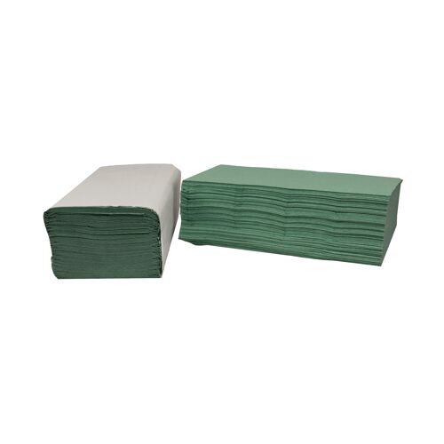 2Work+V-Fold+Hand+Towels+1-Ply+190x250mm+Sheet+Size+Green+%28Pack+of+3600%29+2W70105