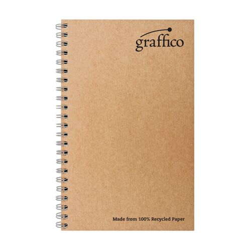 Graffico+by+5+Star+Recycled+Wirebound+Notebook+160p+A5+%28Pack+of+10%29+EN07341