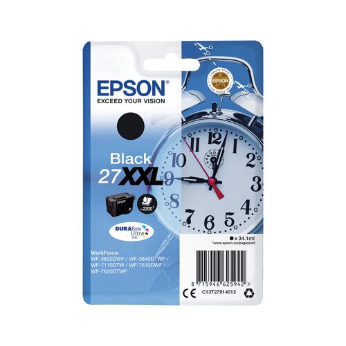 Epson+27XXL+Alarm+Clock+DURABrite+Ultra+Ink+Cartridge+Extra+High+Yield+Black+C13T27914012