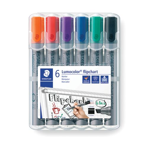 Staedtler+Flipchart+Marker+Assorted+%286+Pack%29+356Wp6