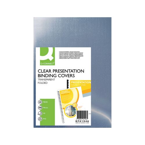 Q-Connect+Clear+A4+Clear+Covers+%2820+Pack%29+KF01946