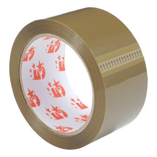 5+Star+Packaging+Tape+Polypropylene+Buff+48mmx66m+%28Pack+of+6%29+295896