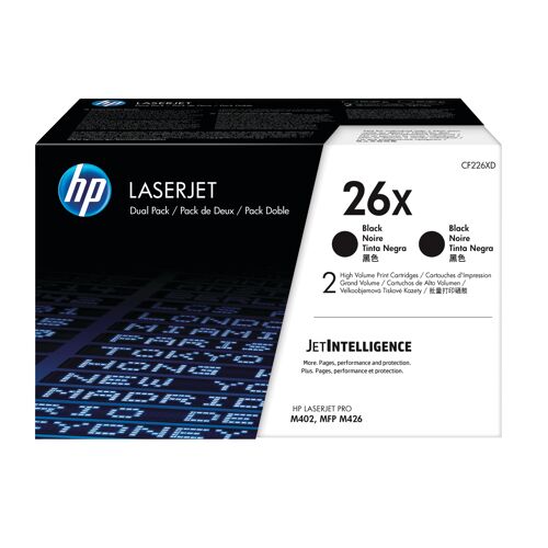 HP+26X+Original+LaserJet+Toner+Cartridge+High+Yield+Black+2-pack+CF226XD