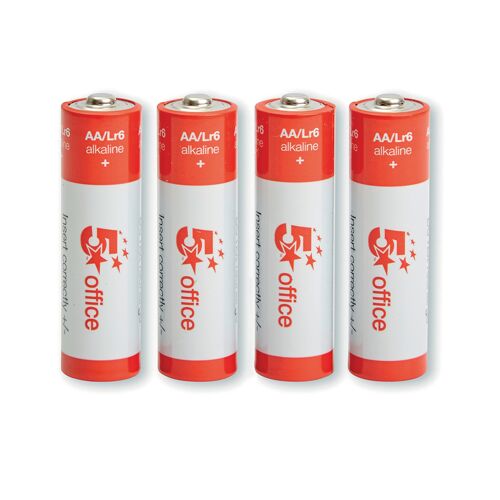 5+Star+Office+Batteries+AA+%28Pack+of+4%29