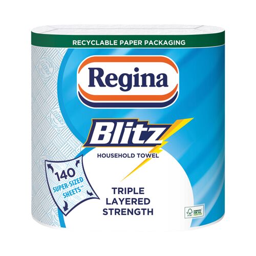 Regina+Blitz+Household+Towels+3-Ply+Twin-Pack+70+Sheets+Per+Roll+C004416