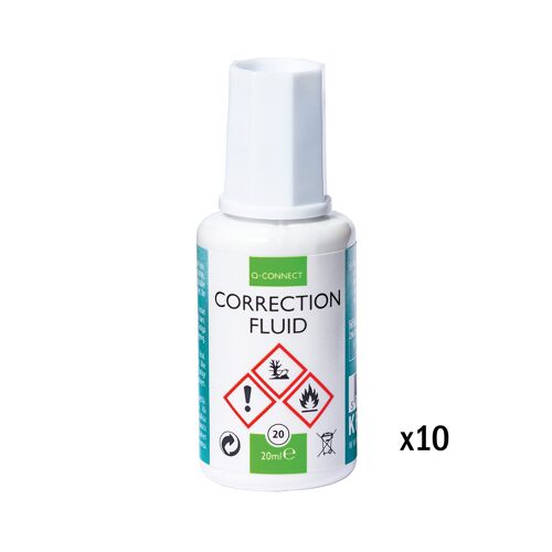Q-Connect+Correction+Fluid+20ml+%2810+Pack%29+KF10507Q