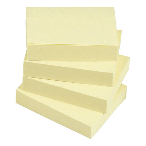 5+Star+Sticky+Notes+Repositionable+Yellow+38x51mm+Yellow+%28Pack+of+12%29+128911