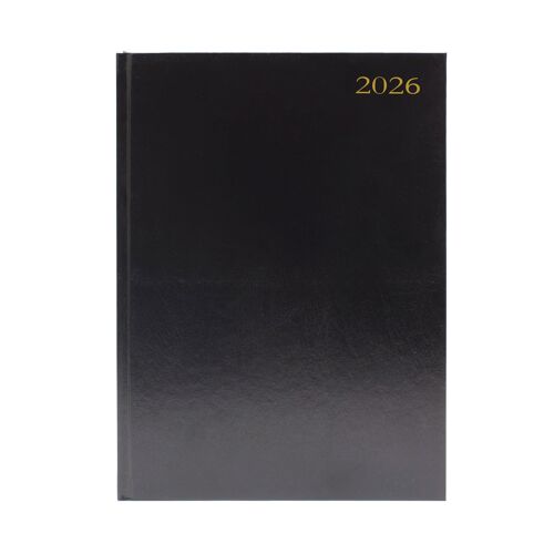 5+Star+Desk+Diary+Day+Per+Page+A4+Black+2026+KFA41BK26