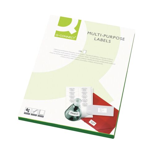 Q-Connect+Multipurpose+Labels+64x33.9mm+24+Per+Sheet+White+%282400+Pack%29+KF26071
