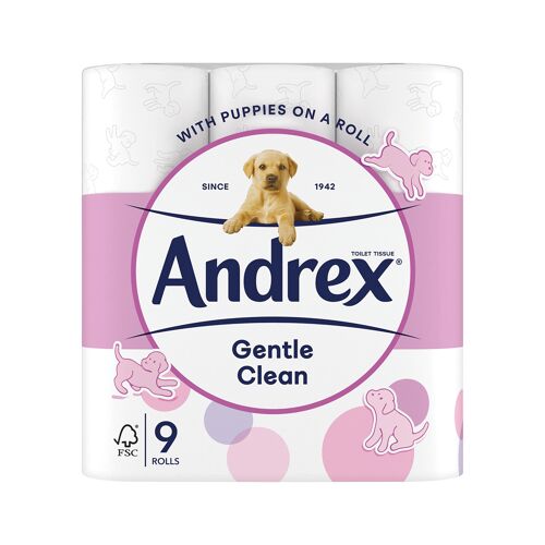 Andrex+2-Ply+Toilet+Roll+Puppies+On+A+Roll+White+%28Pack+of+9%29+1102053