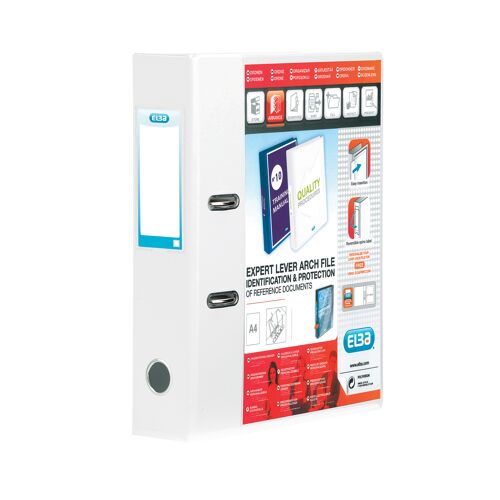 Elba+Vision+70mm+Lever+Arch+File+A4+White+100080894