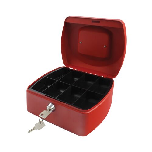 Q-Connect+Cash+Box+8+Inch+Red+KF04249