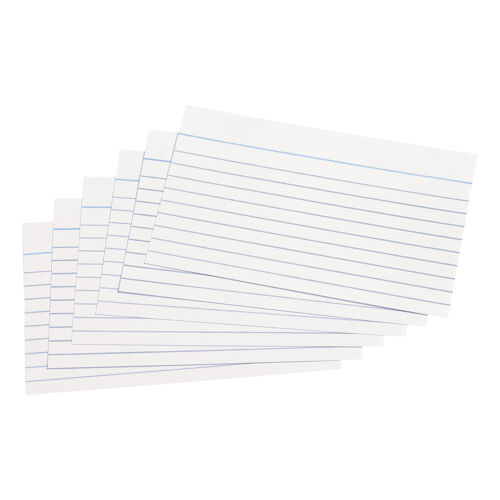 5+Star+Record+Cards+Ruled+Both+Sides+5x3in+127x76mm+White+%28Pack+of+100%29+50256X
