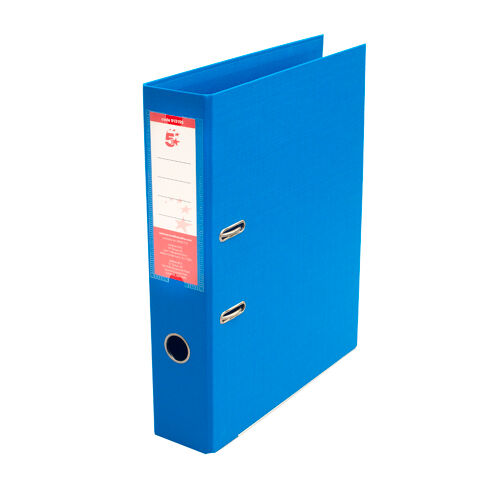 5+Star+Premium+Lever+Arch+File+Foolscap+70mm+Spine+Polypropylene+Blue+%28Pack+of+10%29+913195