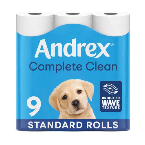 Andrex+Complete+Clean+Toilet+Roll+2-Ply+190+Sheets+per+Roll+%28Pack+of+9%29+04970108