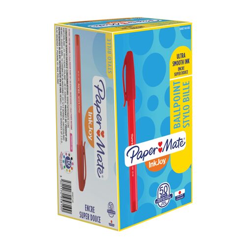 PaperMate+InkJoy+100+Ballpoint+Pen+Medium+Red+%28Pack+of+50%29+S0957140