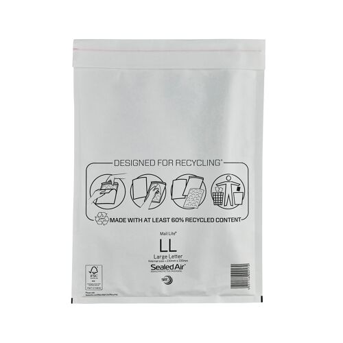 Sealed+Air+Bubble+Lined+Postal+Bag+LL+230x330mm+White+%28Pack+of+50%29+100355434