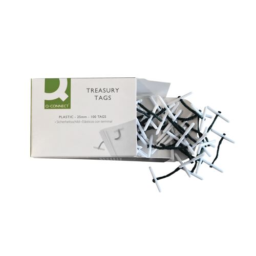 Q-Connect+Plastic+Treasury+Tag+25mm+%28Pack+of+100%29+KF04570