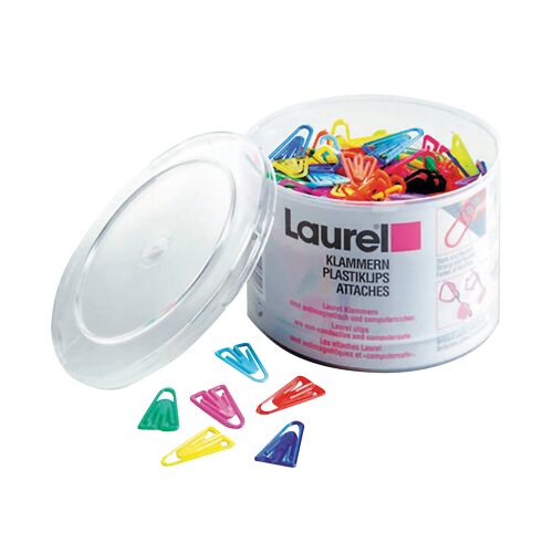 Plastic+Paperclips+35mm+Assorted+%28Pack+of+200%29+126130399