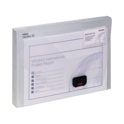 Snopake+25mm+Capacity+Document+Box+A4+Clear+12849