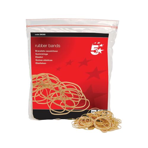 5+Star+Rubber+Bands+No16+63x1.5mm+Approx+2000+Bands+454g+Bag+296360