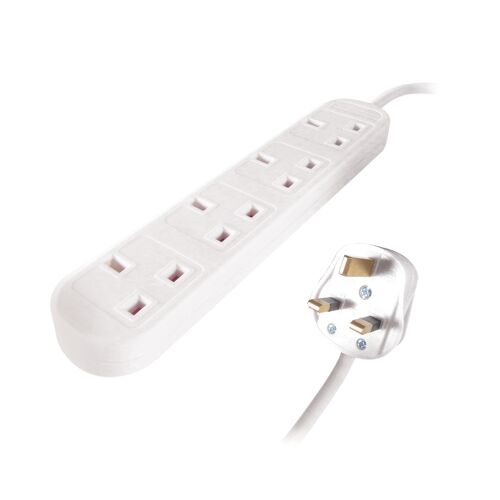 Connekt+Gear+UK+4-Way+Mains+Power+Extension+Block+2m+27-4020