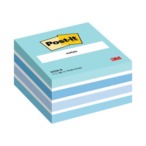 Post-it+Notes+Colour+Cube+76+x+76mm+Pastel+Blue+2028B