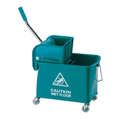 Mobile+Mop+Bucket+and+Wringer+20+Litre+Green+101248+GRN