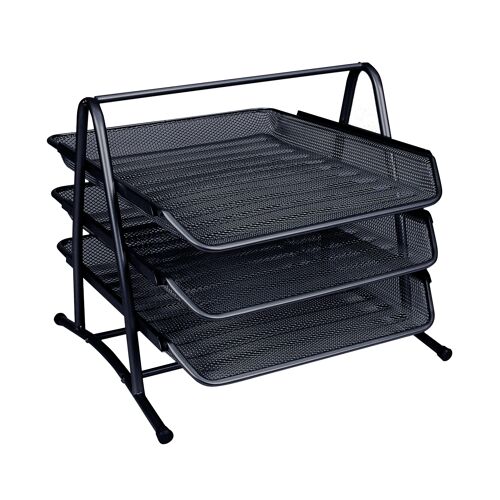 Q-Connect+3+Tier+Letter+Tray+Black+KF00823