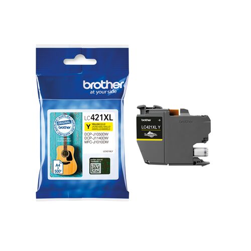 Brother+LC421XLY+Inkjet+Cartridge+High+Yield+Yellow+LC421XLY