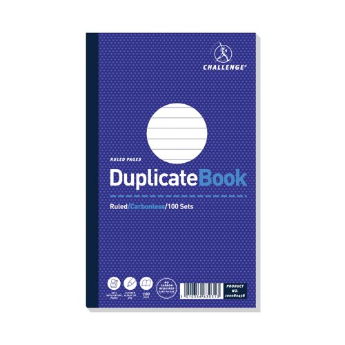 Challenge+Carbonless+Duplicate+Book+100+Sets+210x130mm+%28Pack+of+5%29+100080458