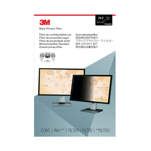 3M+Privacy+Filter+for+Widescreen+Desktop+LCD+Monitor+24.0in+PF240W9B