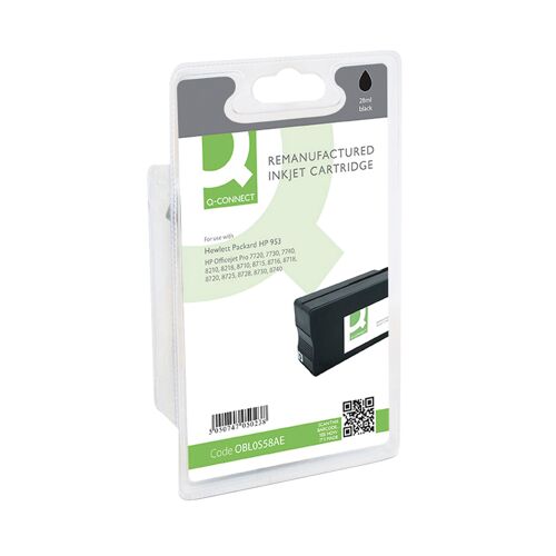 Q-Connect+Remanufactured+Inkjet+Cartridge+Black+For+HP+L0S58AE+L0S58AE-COMP