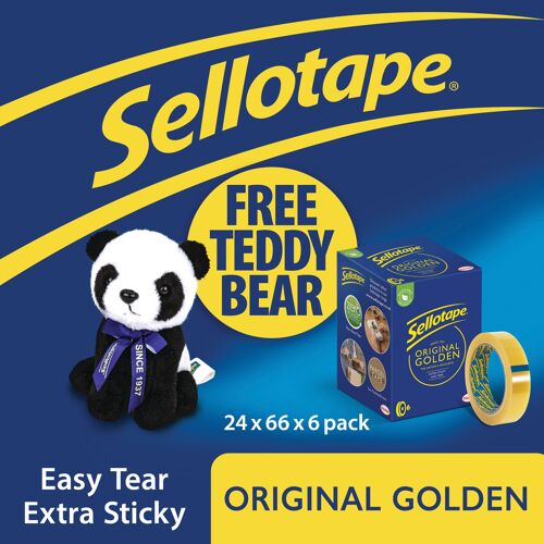 Sellotape+Original+Golden+Tape+24mmx66m+%28Pack+of+6%29+1443306