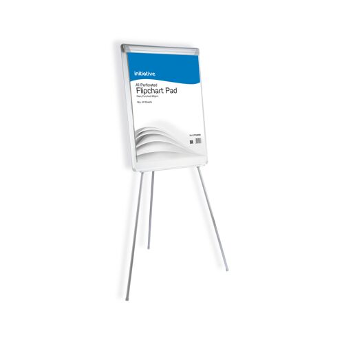 Initiative+Retractable+Flipchart+Easel+With+Drywipe+Surface+and+Pen+Tray