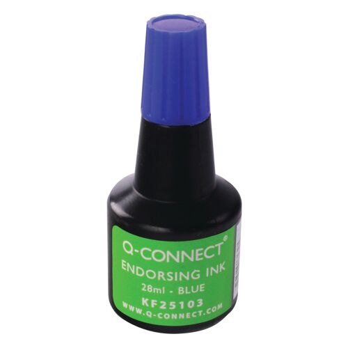 Q-Connect+Endorsing+Ink+28ml+Blue+%28Pack+of+10%29+KF25103Q